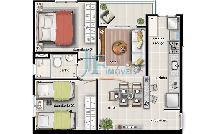 JF Imóveis | Imobiliária em Ribeirão Preto | Apartamento - Parque São Sebastião - Ribeirão Preto